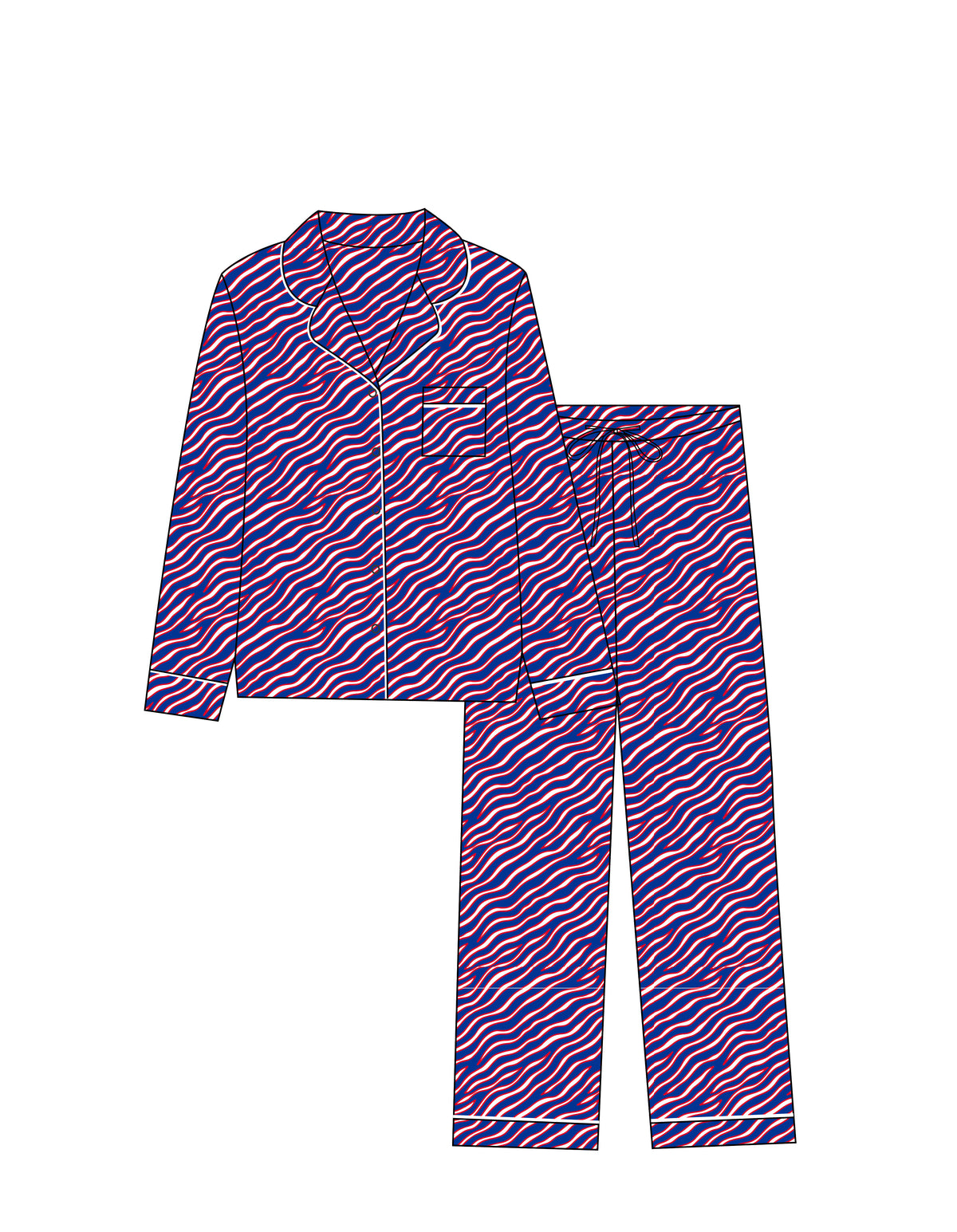 PRESALE: Victory Stripes | Women's Long Sleeve Pant Set (Est. Ship Date 10/1)