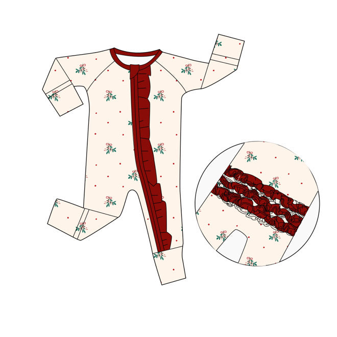 PRESALE: Merry Mistletoe | Signature Ruffle Zippy (Est. Ship Date 11/10)