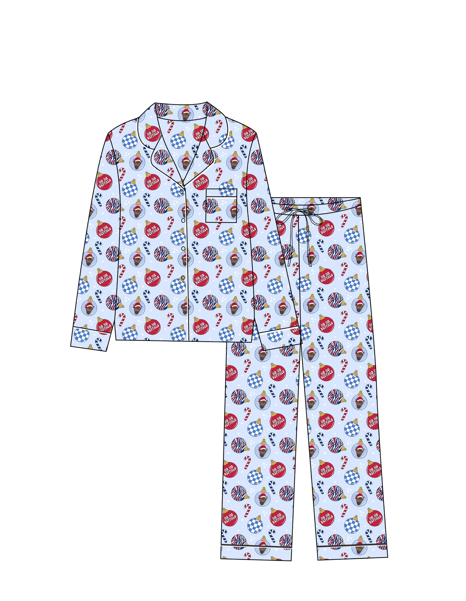 PRESALE: Ho Ho Buffalo | Women's Long Sleeve Pant Set (Est. Ship Date 11/10)