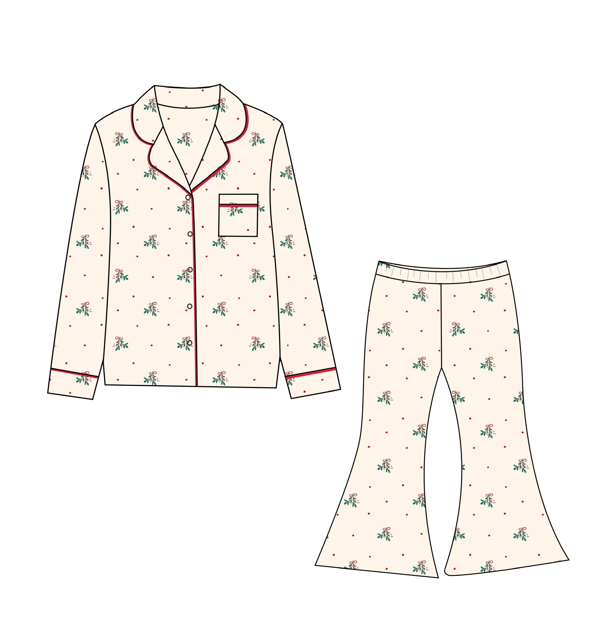 PRESALE: Merry Mistletoe | Flared Pant Set (Est. Ship Date 11/10)