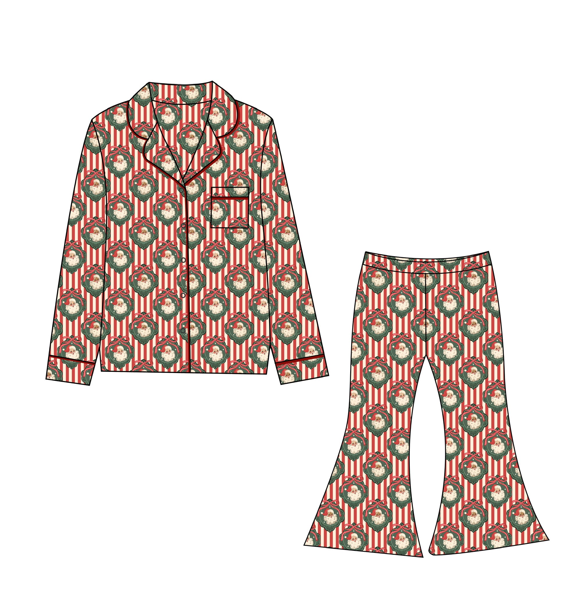 PRESALE: Jolly Night In | Flared Pant Set (Est. Ship Date 11/10)