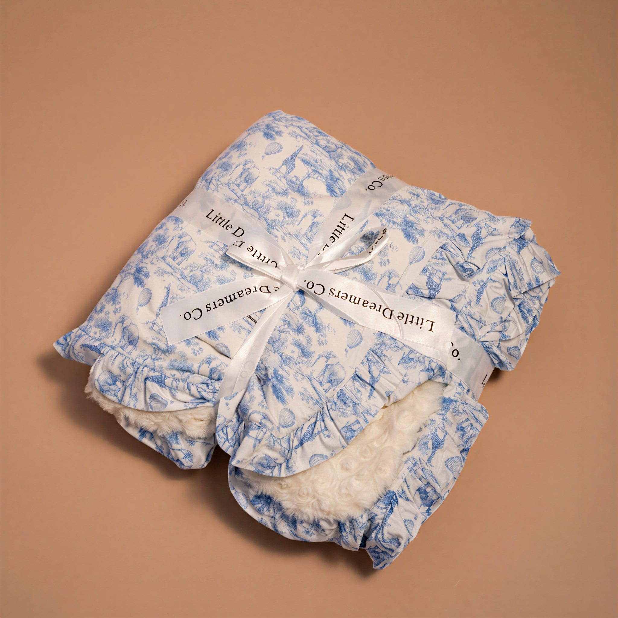 Baby Blue Safari | 47x47 Mink Blanket