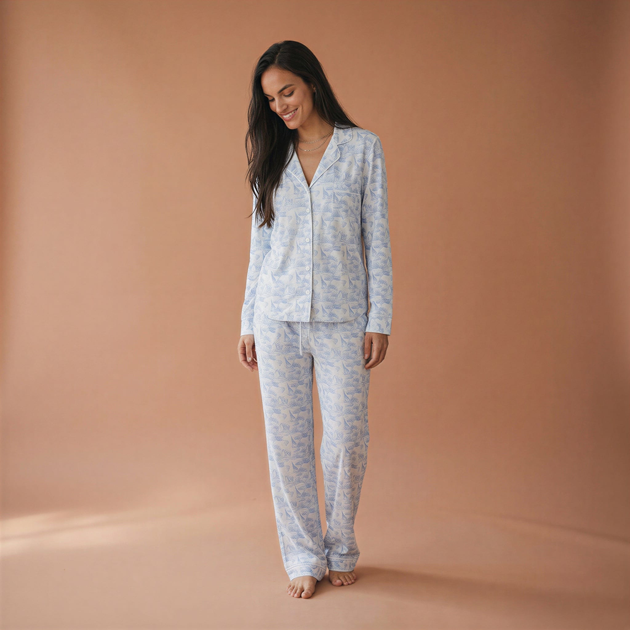Baby Blue Safari | Women's Long Sleeve Set