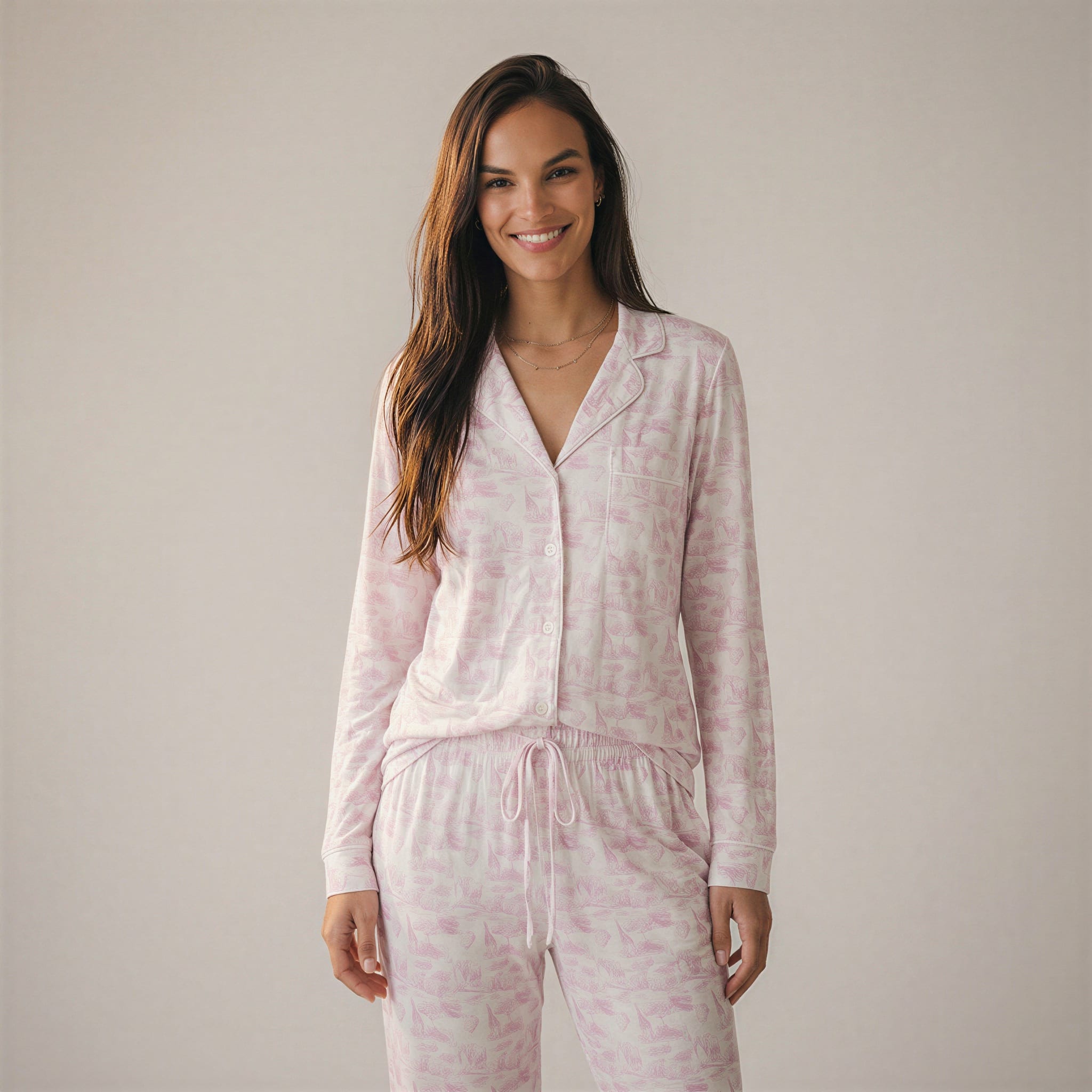 Baby Pink Safari | Women's Long Sleeve Set