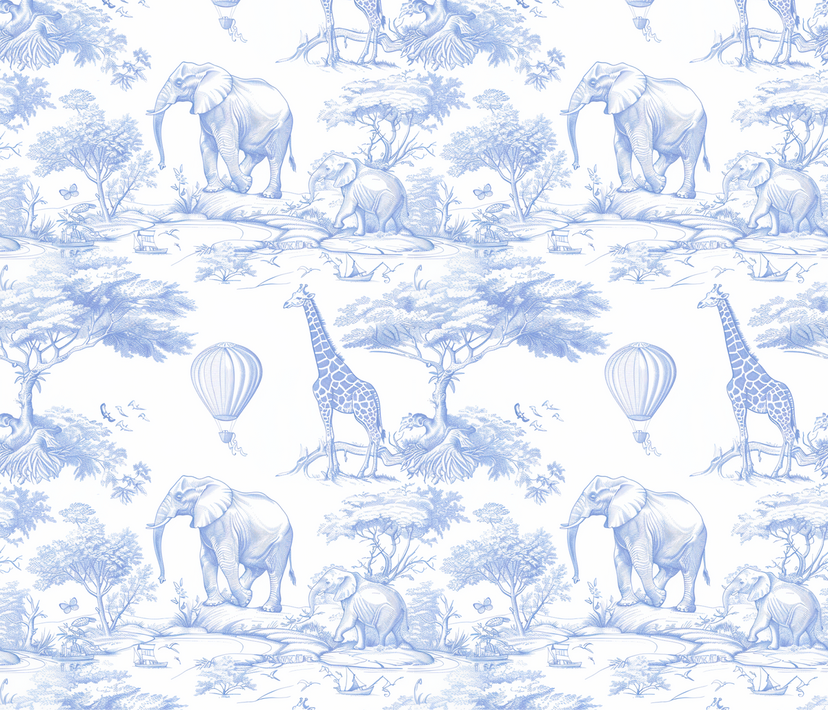 Baby Blue Safari | 47x47 Mink Blanket – Hush & Holler