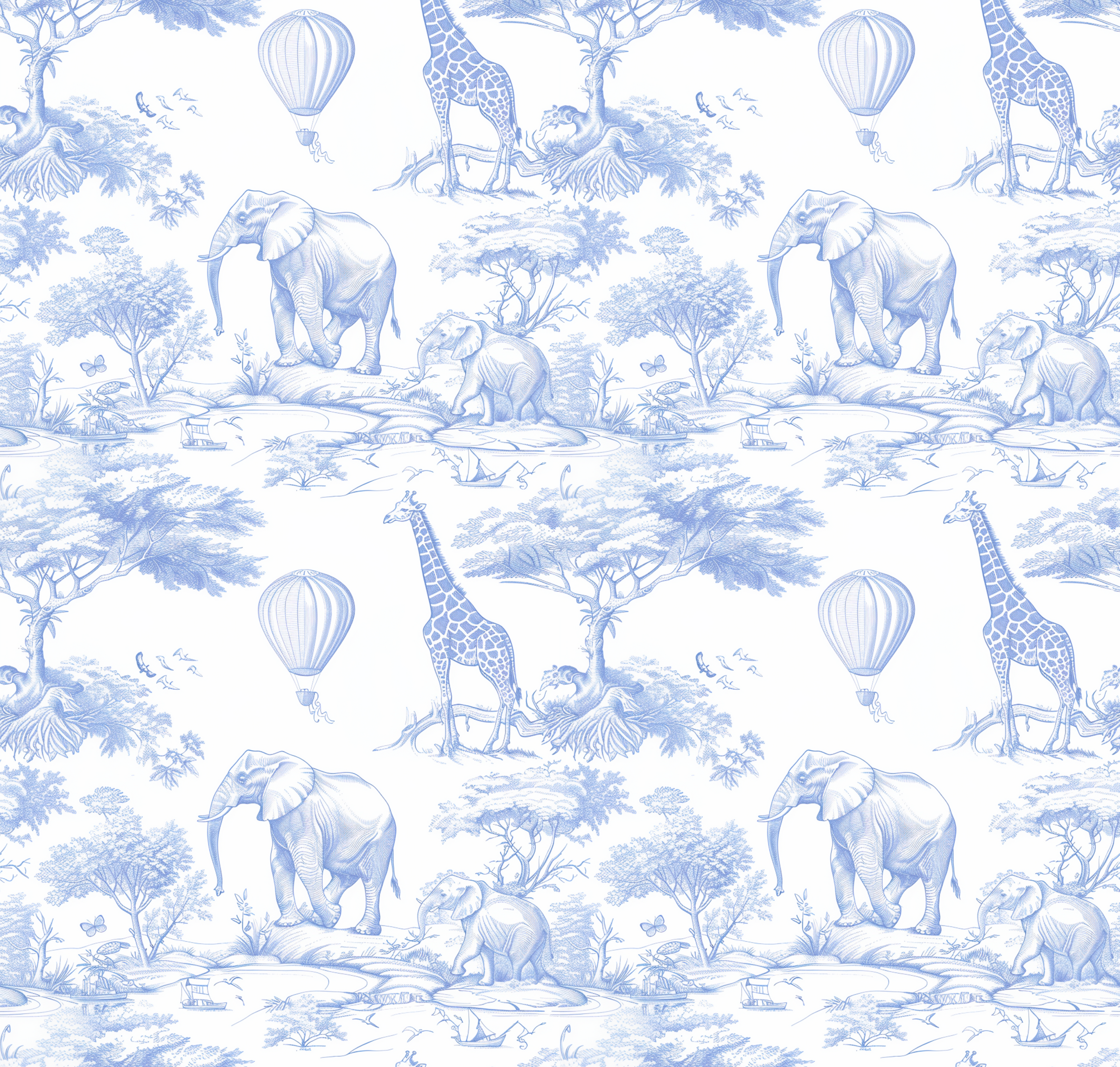 Baby Blue Safari | Women's Long Sleeve Set