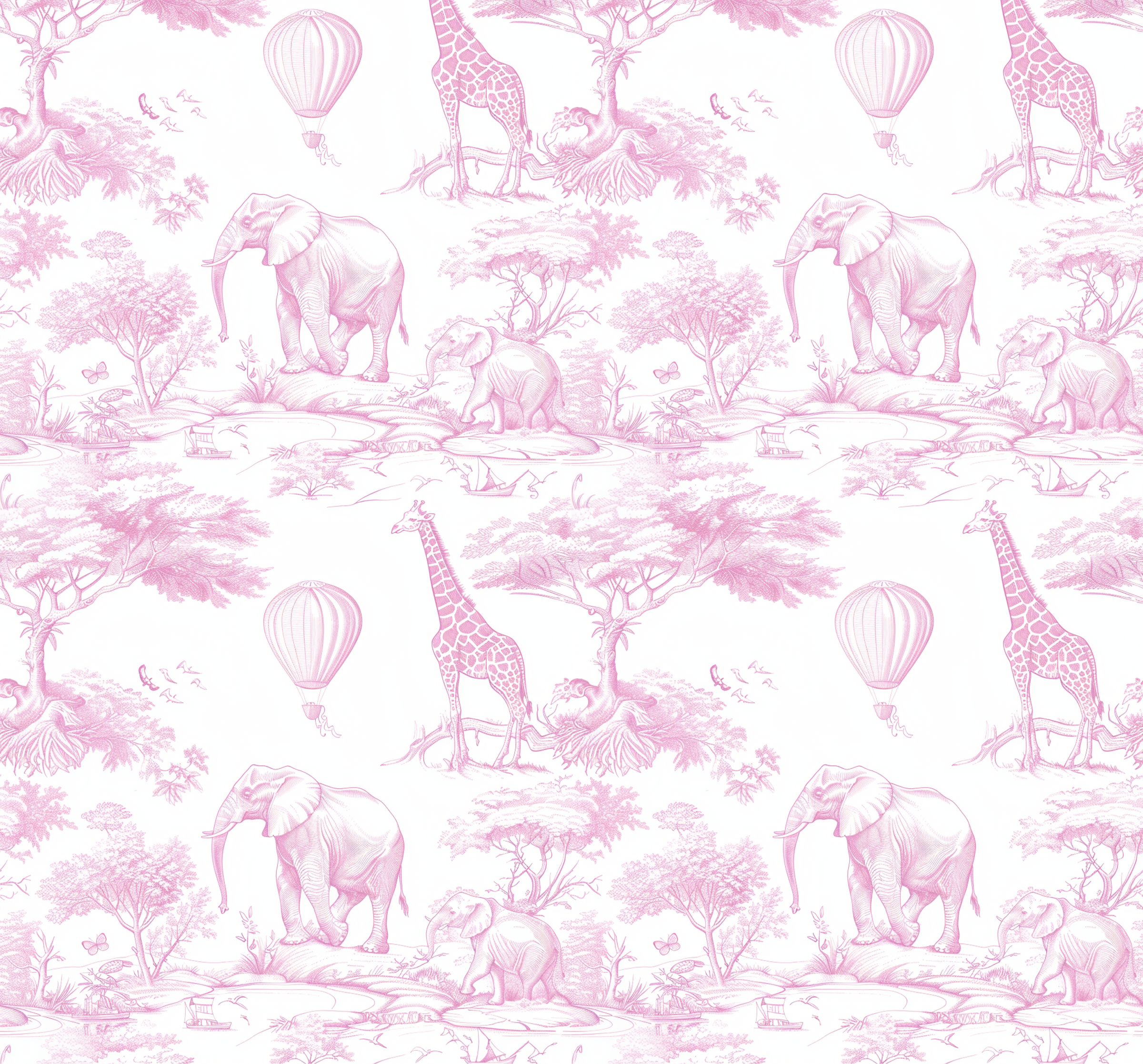Baby Pink Safari | Knotted Gown + Beanie